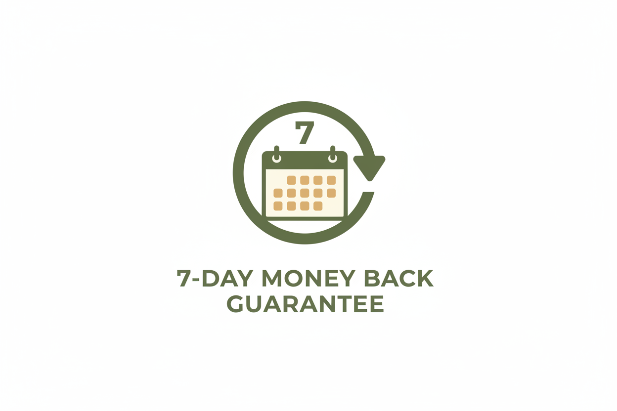 7-Day Money Back Guarantee - Minimal